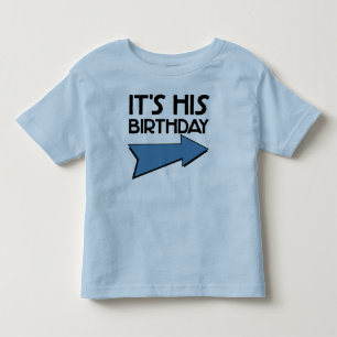 Det är hans BIRTHDAY med pilspetsen LÄMNAT T-shirt