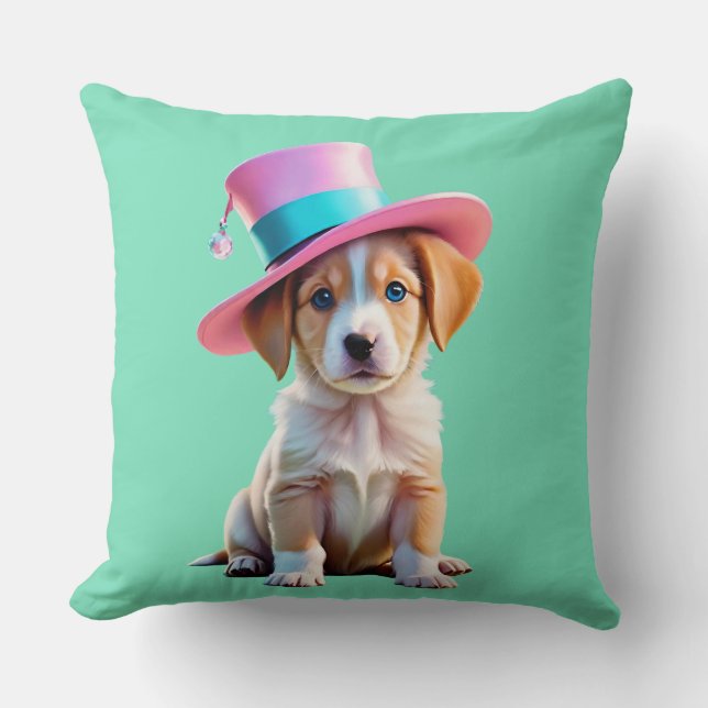 Det är hans födelsedagsvalp kudde (Framsida)