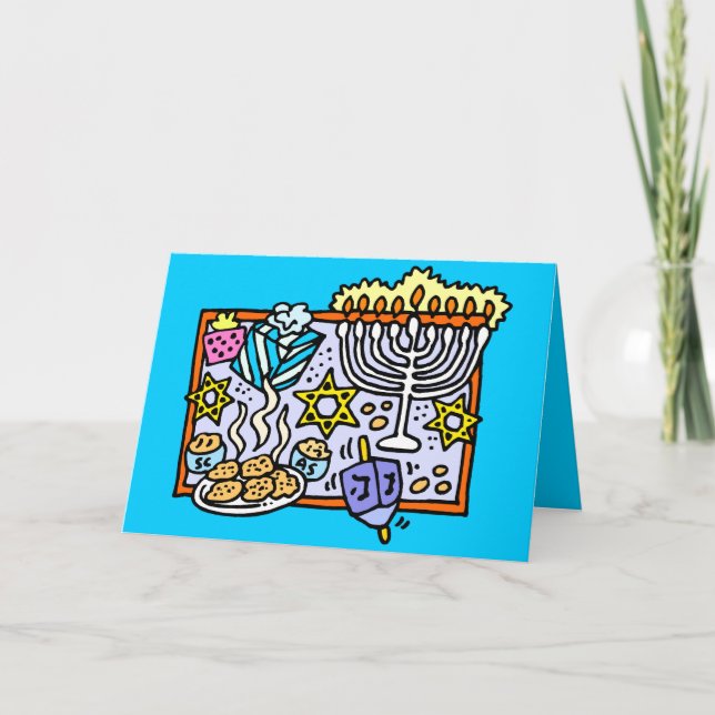 Det är Hanukkah! Helgkort (Framsida)