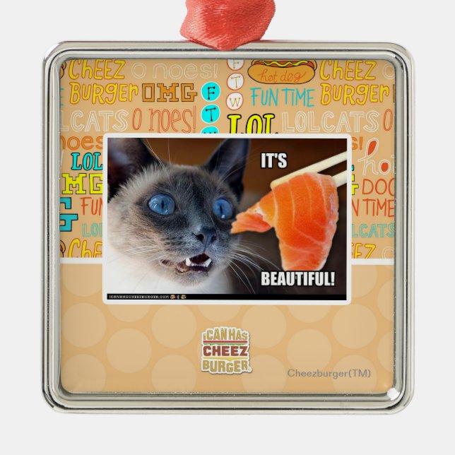 Det är härligt! julgransprydnad metall (Framsidan)