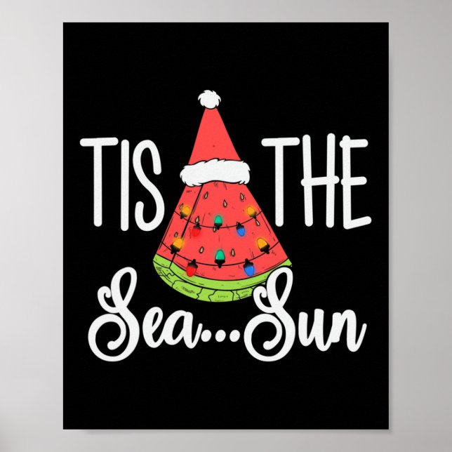 Det Är Hav Sol Vatermelon Jul I Juli Sommar Poster (Framsidan)