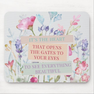 Det är hjärtat som öppnar Grind, Blommigt Garden Musmatta