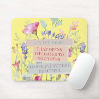 Det är hjärtat som öppnar Grind, Blommigt Garden Musmatta