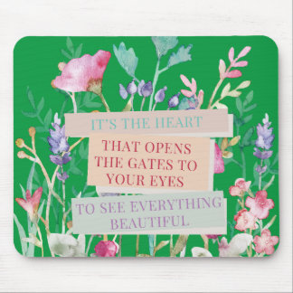 Det är hjärtat som öppnar Grind, Blommigt Garden Musmatta