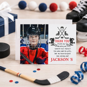 Det är Hockey Game Time 1-årsfest Tack Kort