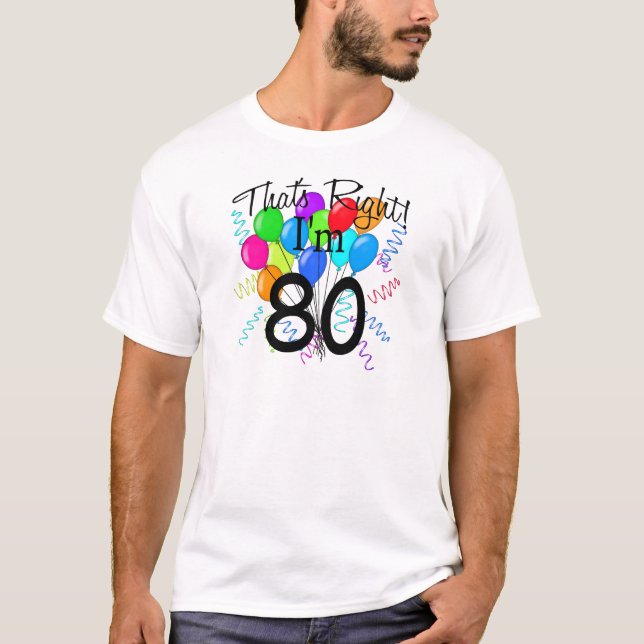 Det är höger I-förmiddag 80 - födelsedagen Tee (Framsida)