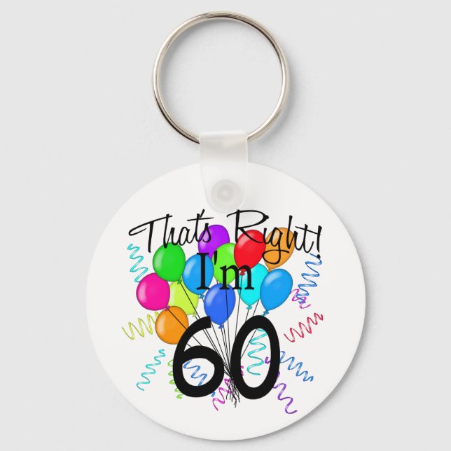 Det är Höger jag är 60 - födelsedag Nyckelring (Framsida)