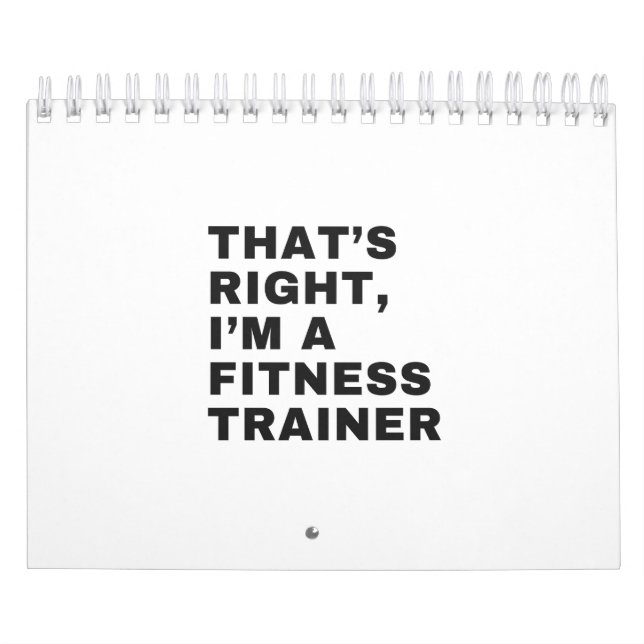DET ÄR HÖGER JAG ÄR EN FITNESS TRAINER KALENDER (Omslag)