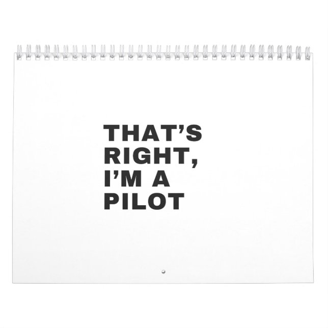 DET ÄR HÖGER, JAG ÄR EN PILOT KALENDER (Omslag)