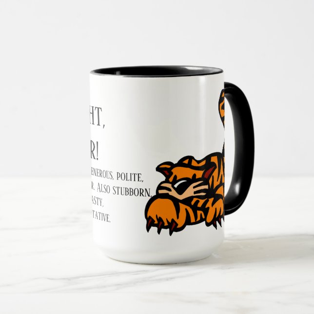 Det är höger, jag är en tiger mugg (Framsida höger)