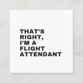 DET ÄR HÖGER JAG ÄR FLYGTÄCKT. FYRKANTIGT VISITKORT