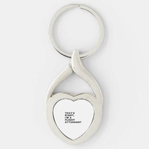 DET ÄR HÖGER JAG ÄR FLYGTÄCKT. TWISTED HEART SILVERFÄRGAD NYCKELRING