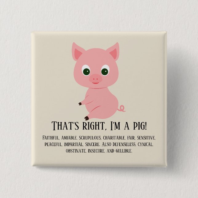 Det är höger, jag är gris knapp (Framsida)