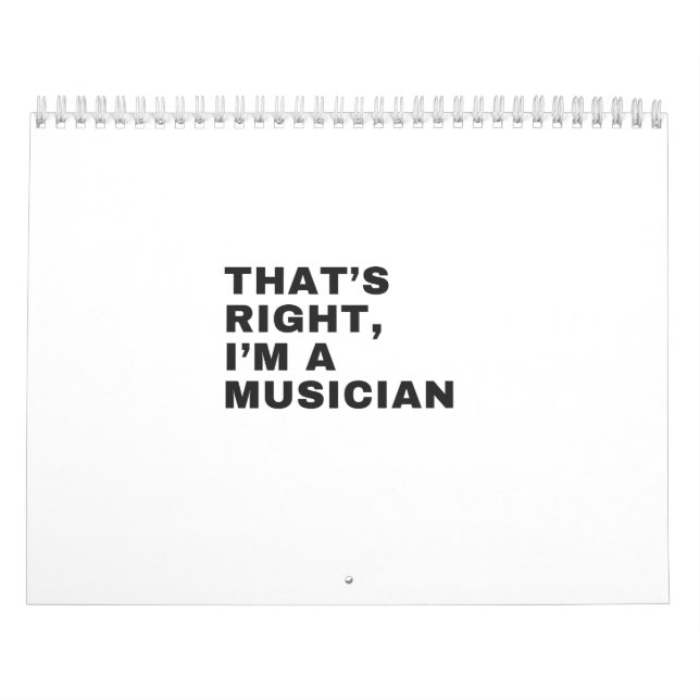 DET ÄR HÖGER JAG ÄR MUSIKIAN. KALENDER (Omslag)