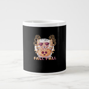 Det är höst, alla! Pumpa Halloween Katt Höst Jumbo Mugg