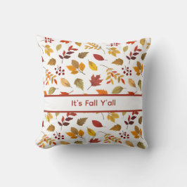 Det är höst, allesammans - Dekor med bondgårdsblad Kudde