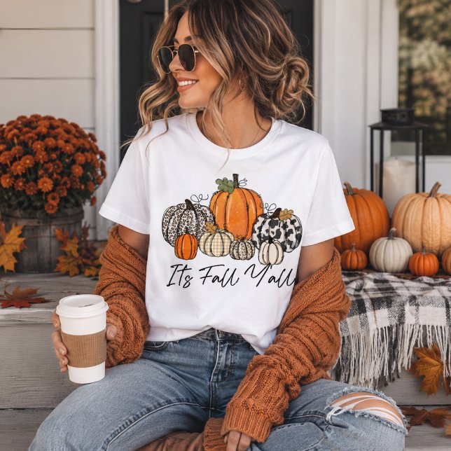 Det är höst, allesammans Pumpa typsnitt T Shirt (Skapare uppladdad)
