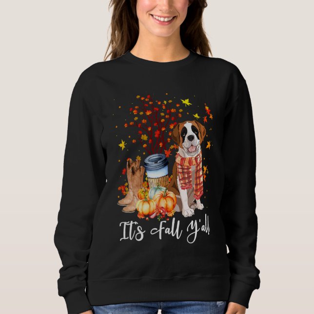 Det är höst allesammans Saint Bernard Hund Pumpa H T Shirt (Framsida)