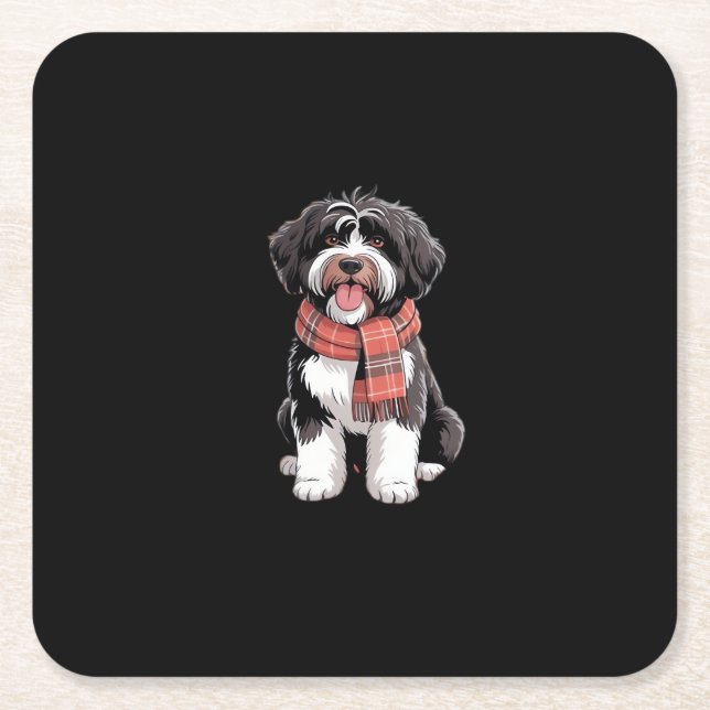 Det är höst, allesammans Söt Schnoodle Hösträd Hös Underlägg Papper Kvadrat (Framsidan)