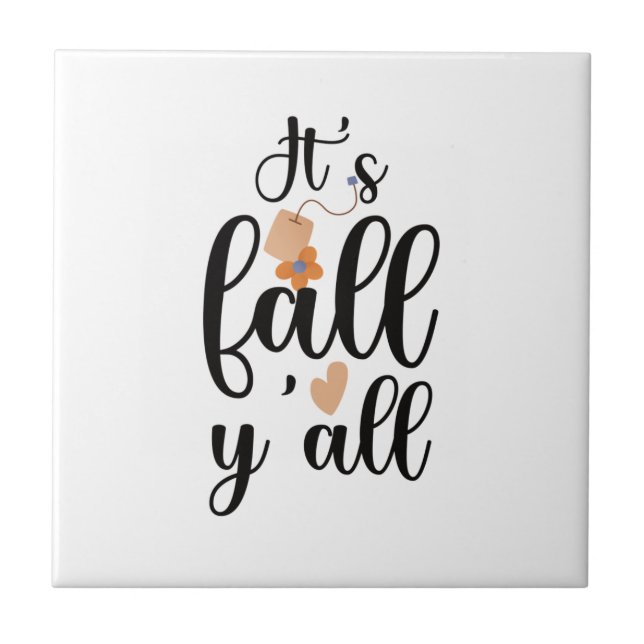 Det är höst grabbar, tepåse kakelplatta (Framsidan)