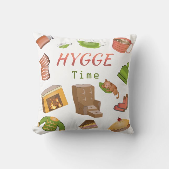 Det är Hygge-tid! Dekorativ kudde (Framsida)