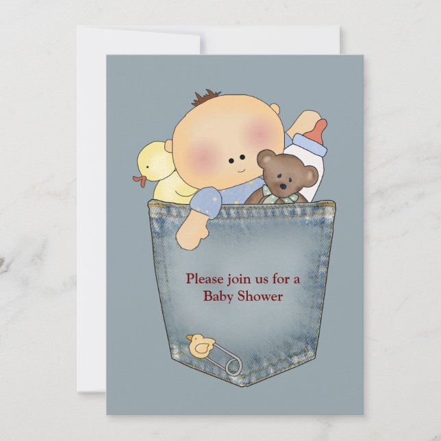 Det är i den fick- baby showerinbjudan inbjudningar (Framsida)