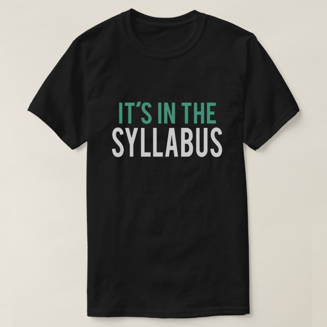 Det är i lärarehumorn för studieplan | tee (Design framsida)
