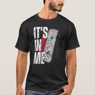 Det är i Me Syria Flagga Fingerprint Syrian Herita T Shirt