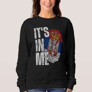 Det är i mig Serbiens Flagga Fingerprint Serbian H T Shirt