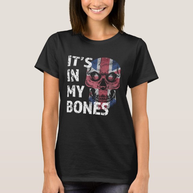 Det är i min bones British Flagga Union Jack Engla T Shirt (Framsida)