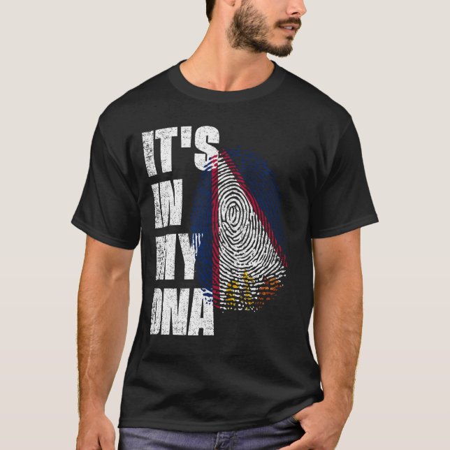 DET ÄR I MIN DNA American Samoa Flagga T Shirt (Framsida)