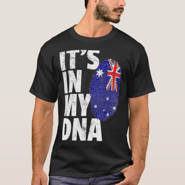 Det är i min Dna Australian-Flagga T Shirt (Framsida)