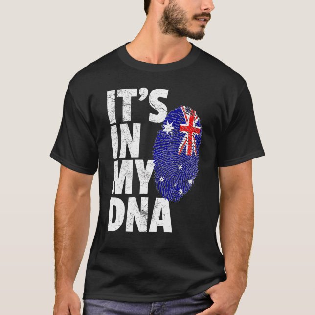Det är i min Dna Australian-Flagga T Shirt (Framsida)