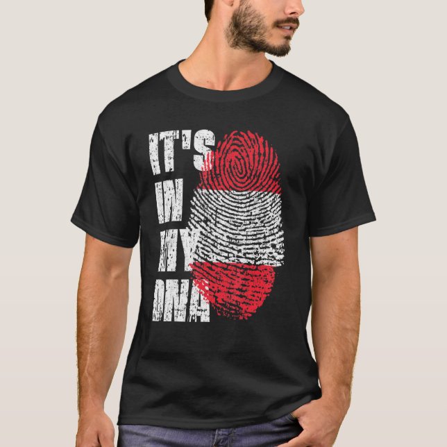 Det är i min Dna Austria Flagga Austria T Shirt (Framsida)