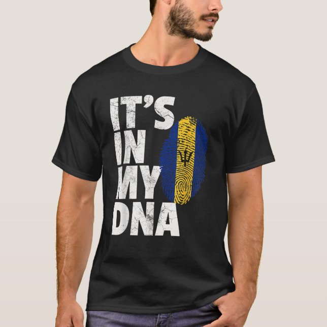 DET ÄR I MIN DNA Barbados Flagga Manar Women Pride T Shirt (Framsida)