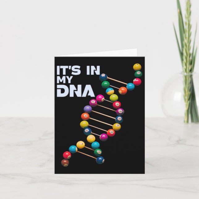 Det är i min Dna Billiard Bassäng Player Sports Äl Kort (Framsida)