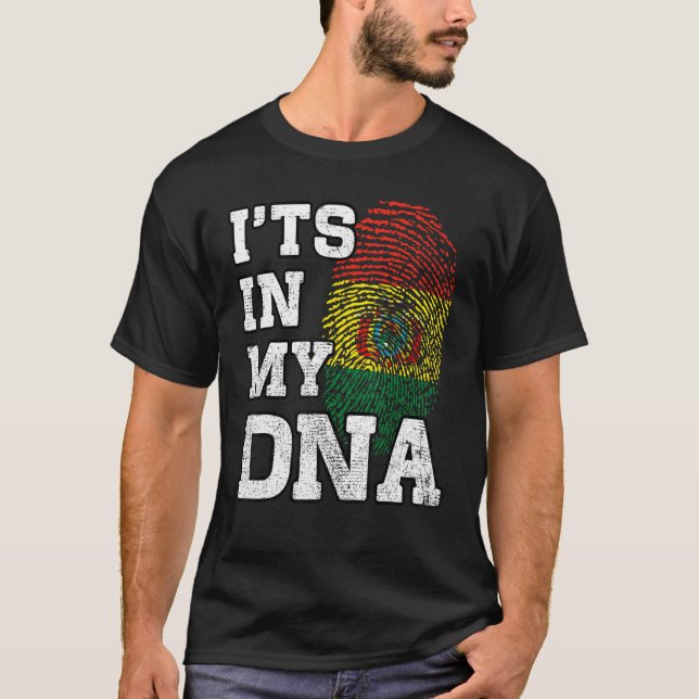 Det är i min DNA Bolivias fingeravtrycksproud Boli T Shirt (Framsida)