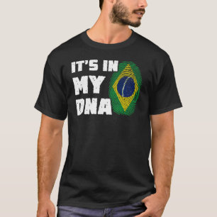 Det är i min DNA-brasilianska Flagga Fingerprint M T Shirt
