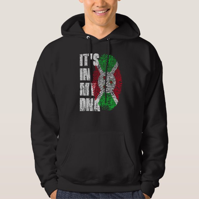 Det är i min Dna Burundi Flagga Burundian Hoodie (Framsida)
