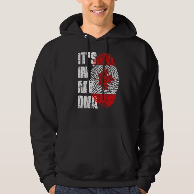 Det är i min DNA Canada-Flagga Hoodie (Framsida)