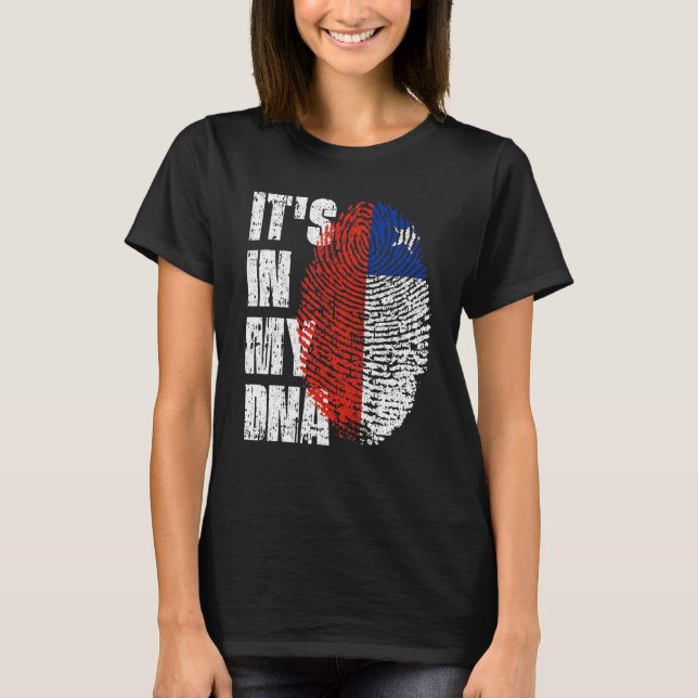 Det är i min Dna Chiles Flagga Chilean T Shirt (Framsida)