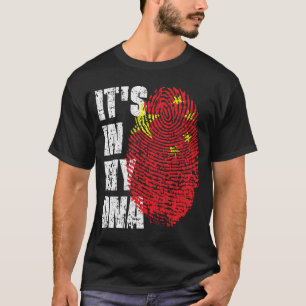 DET ÄR I MIN DNA-China Flagga Boy Girl Gift T Shirt