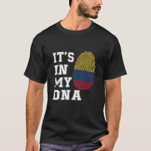 Det är i min DNA-colombianer Proud Colombia Flagga T Shirt