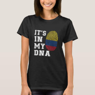 Det är i min DNA-colombianer Proud Colombia Flagga T Shirt