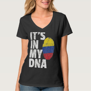 Det är i min Dna colombianska Colombias Flagga Sou T Shirt