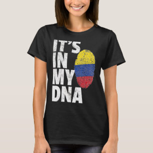 Det är i min Dna colombianska Colombias Flagga Sou T Shirt