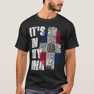 DET ÄR I MIN DNA Dominikanska Flagga T Shirt