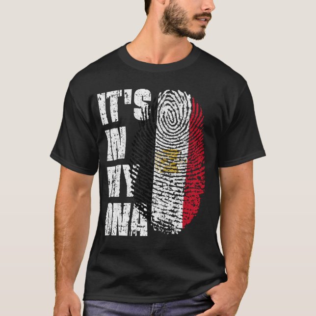 DET ÄR I MIN DNA-Egypten Flagga Boy Girl Gift T Shirt (Framsida)