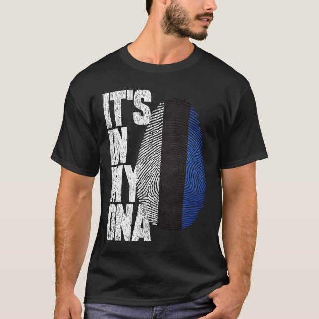Det är i min DNA-estniska Shirt Proud Hispanic Gif T Shirt (Framsida)