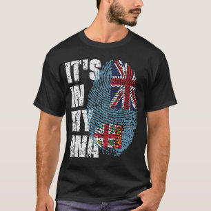 DET ÄR I MIN DNA Fiji Flagga Boy Girl Gift T Shirt